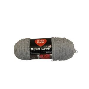 Red Heart Super Saver Yarn 7 Oz 364 Yds 100 Acrylic Light Grey